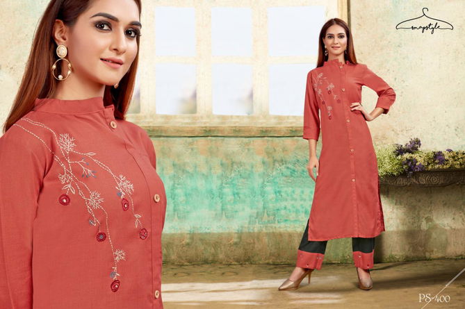 SNAPSTYLE KHWAB VOL-2 Latest Design Festive Wear Cotton Kurti With Embroidery And Hand Touch Pant Collection