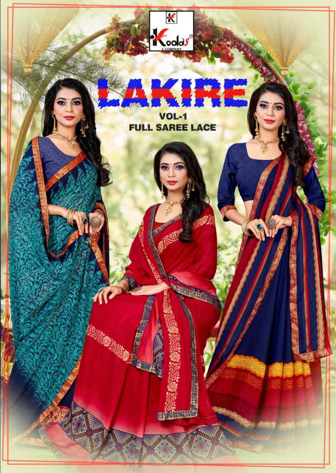 Lakire 1 Casual Daily Wear Renial Printed Designer Saree Collection
