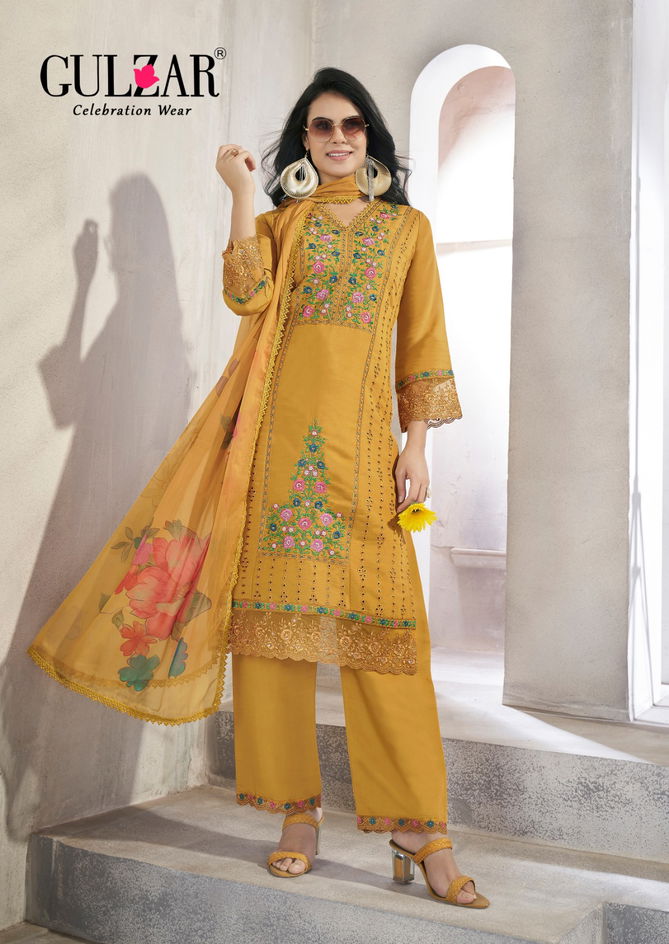 Zohra Gulzar Viscose Roman Silk Kurti Plazzo With Dupatta Wholesale Online