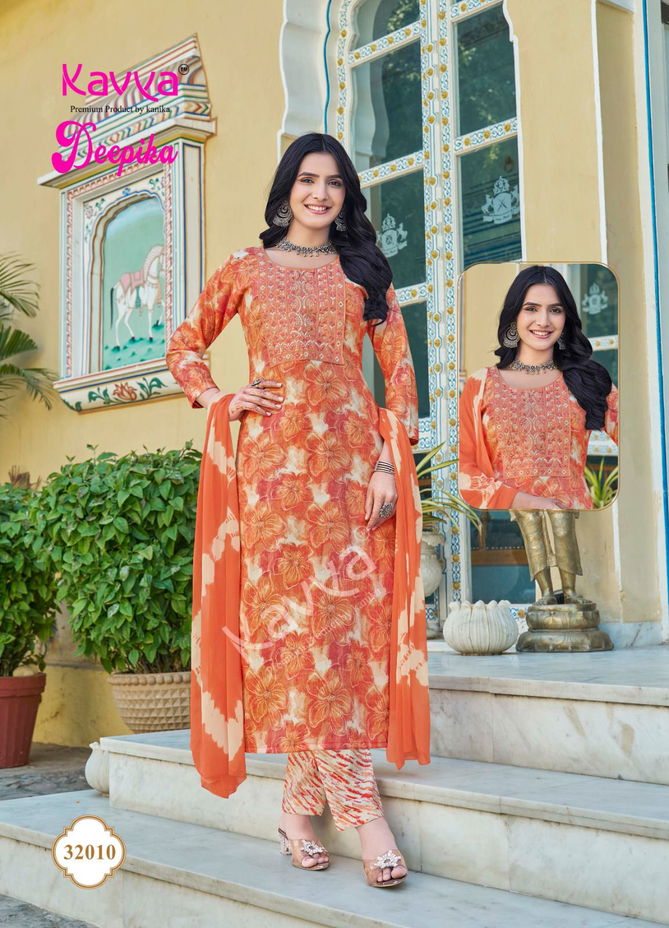 Deepika Vol 32 By Kavya Straight Kurti With Bottom Dupatta Exporters In India