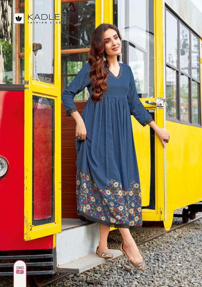 Infinity By Kadlee Rayon Printed Kurti Exporters In India