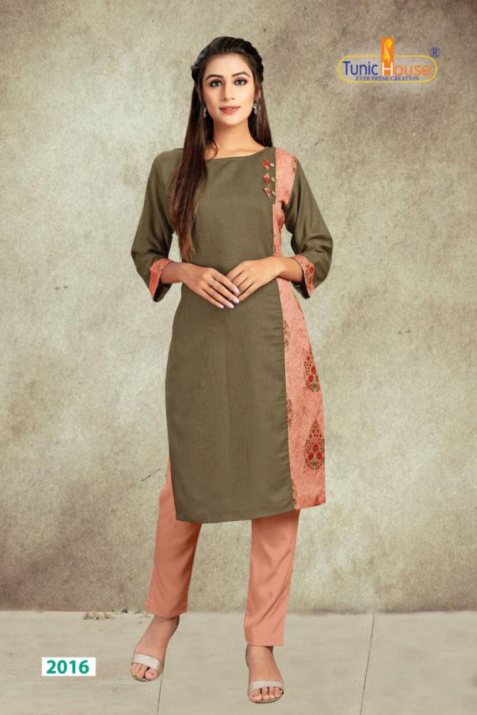 NEHA TANISHA Latest fancy Daily Wear Slub Cotton with contrast print Kurtis Collection