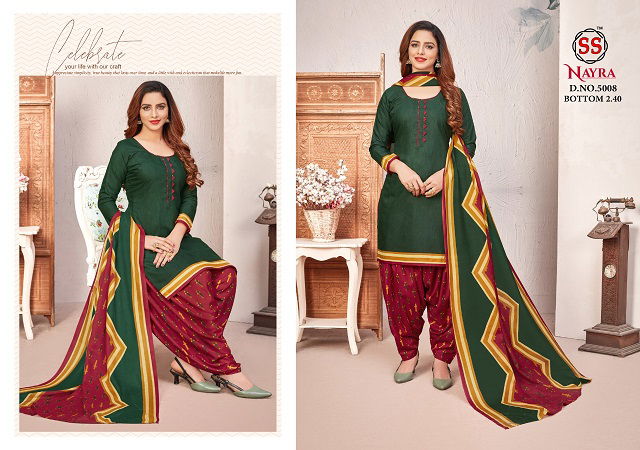 Nayra 5 Latest Fancy Designer Heavy Casual Regular Wear cotton Printed Panjabi Dress Materials Collection
