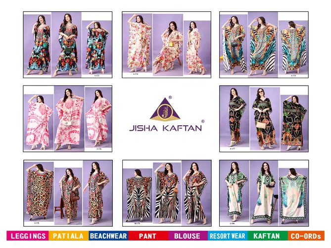 Jisha Afreen Vol 6 Polyester Crepe Kaftan Wholesale In India