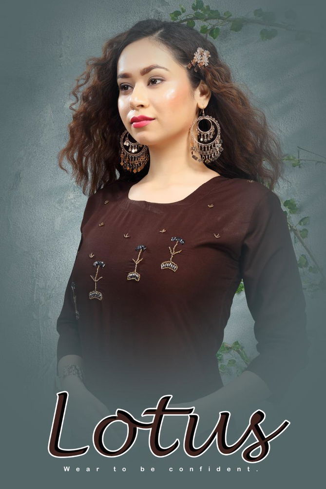 Ft Lotus Simple Latest Designer fancy Ethnic Regular Wear Kurtis Collection
