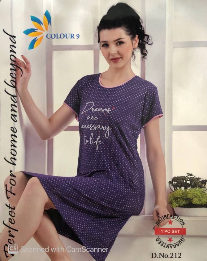 Colour 9 Latest Hosiery Cotton Short Comfy Night Wear Collection 