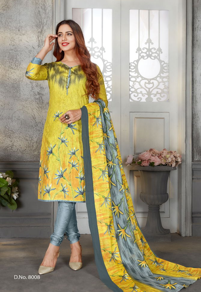 SC laadki Vol-8 Latest Fancy Designer Casual Regular Wear Cotton Printed Dress Material Collection