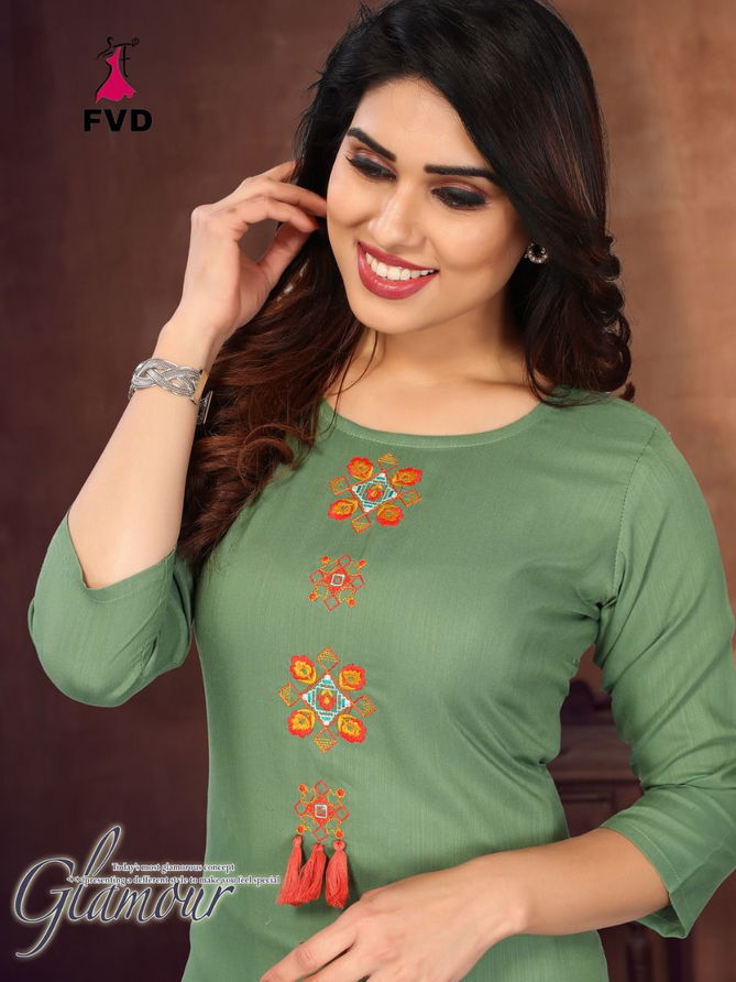 Kites 2 Fancy Ethnic Wear Rayon Kurti With Bottom Collection