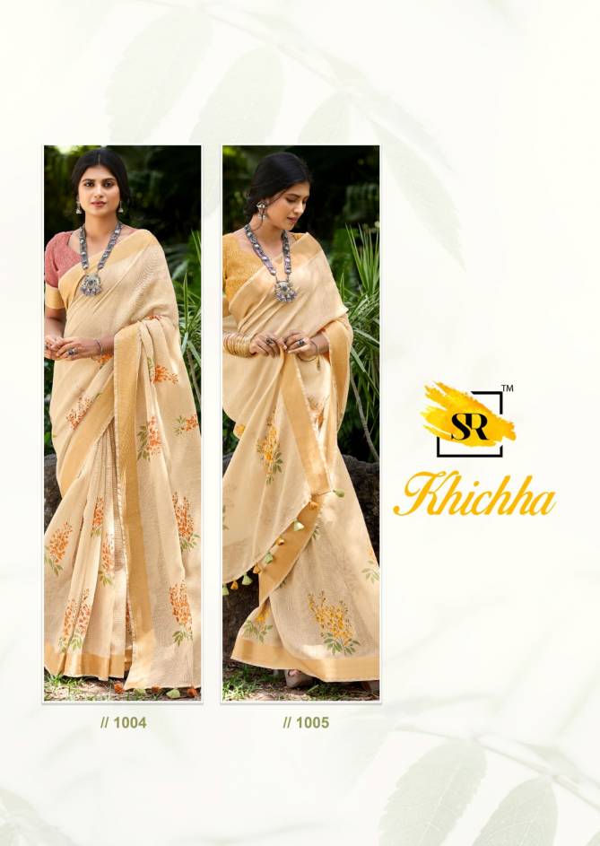 Khichha By Sr Linen Printed Saree Wholesale Clothing Distributors In India