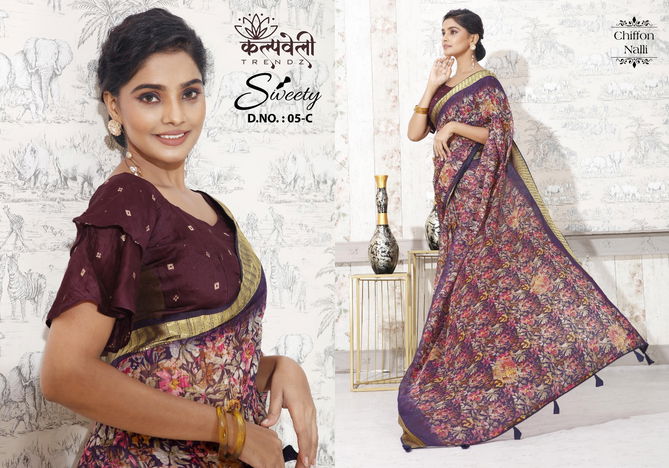 Sweety Dn 5 By Kalpveli Chiffon Designer Saree Catalog