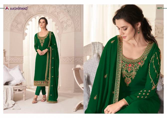 Aashirwad Nargis 8376 Series Latest fancy Casual Wear Real Georgette Designer Occasional Wear Salwar Kameez Collection
