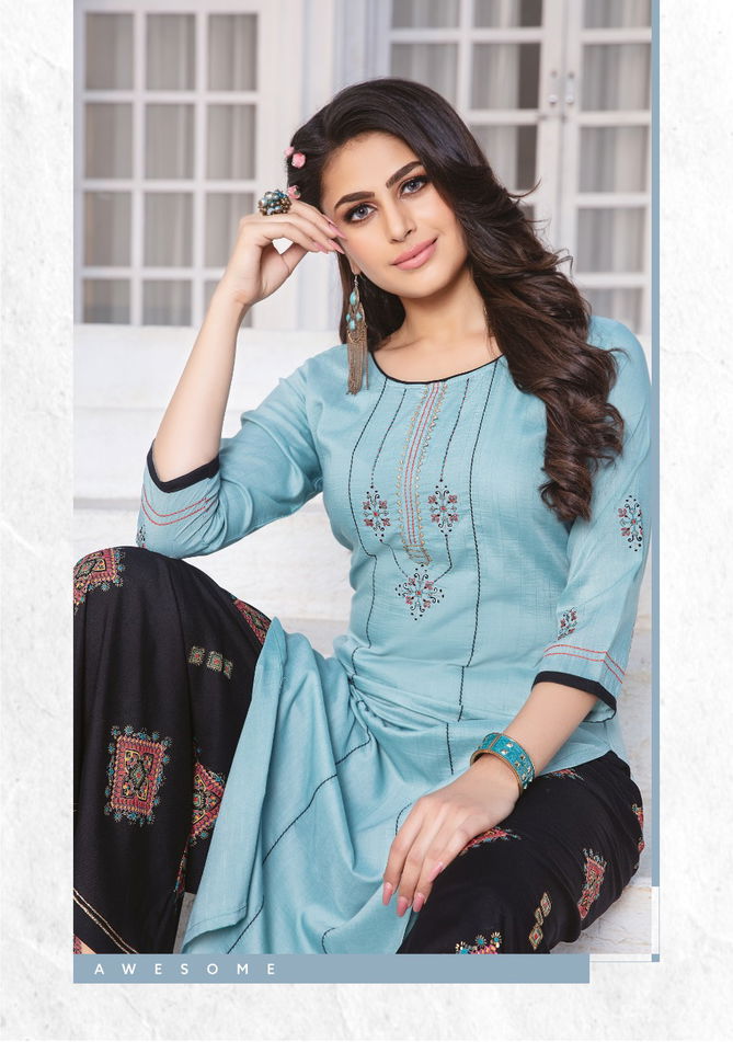 AKSHRA Latest Fancy Designer Festival Wear Classy Cotton Printed  Kurti With Bottom Collection