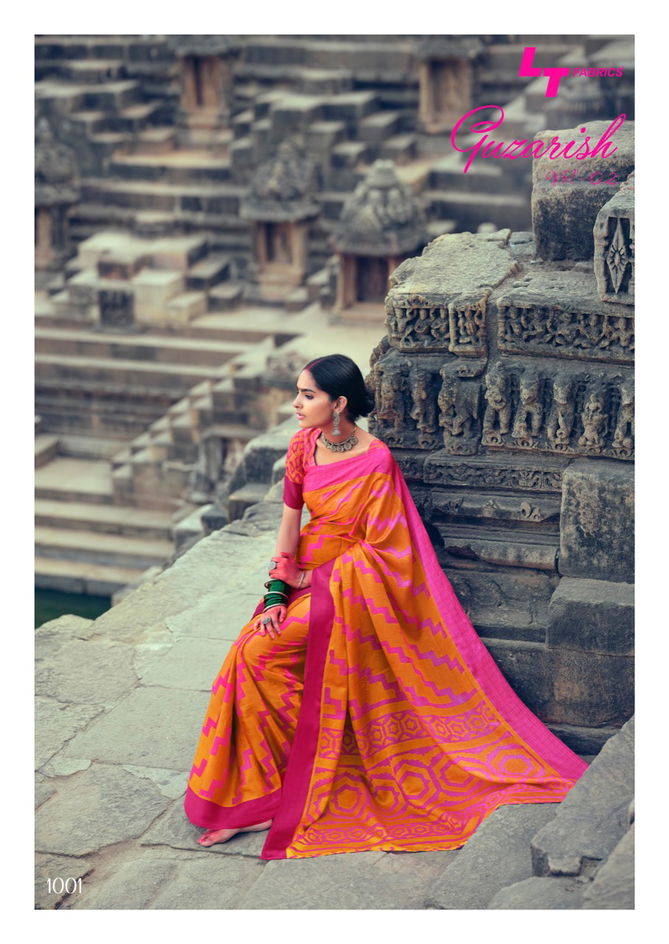 Lt Guzarish 2 Latest Fancy Designer Festive Wear Brasso Printed Sarees Collection