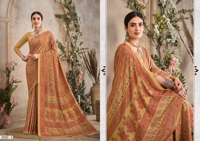 Vivanta Silk 36 By Ruchi Silk Crepe Printed Wholesale Sarees In India