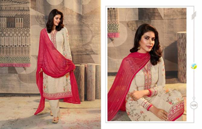 Vinay Kaseesh Excellence Designer Festive Wear Schiffli With With Printed Brasso Salwar Kameez
