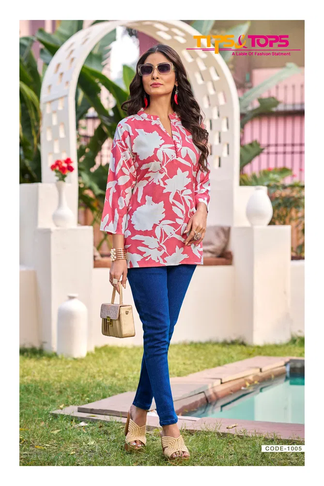 Baby Vol 5 By Tips And Tops Rayon Printed Western Ladies Tops Online Wholesale