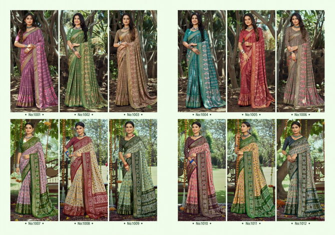 Devika By Mahamani Creation Dolla Foil Printed Sarees Wholesale Online