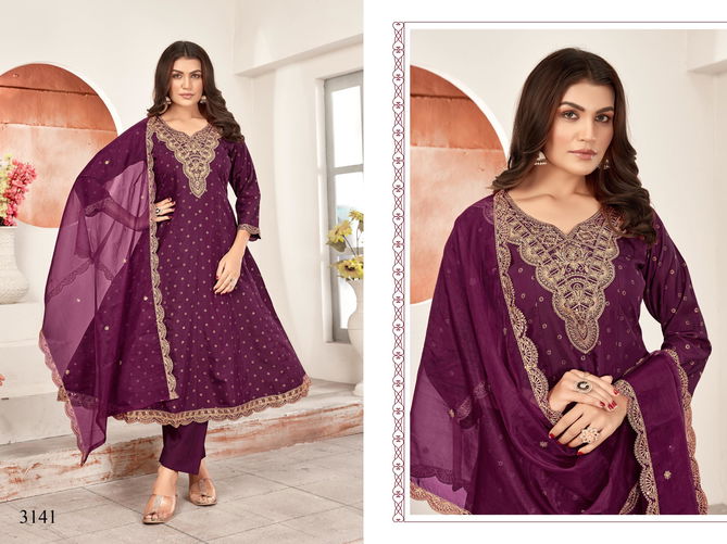 3140 and 3141 By Ladies Flavour Roman Slik Readymade Suits Wholesale Online