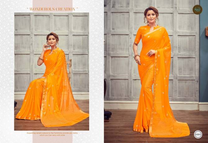 Rati Alisha Cotton Silk Latest Fancy Designer Heavy Party And Festive Wear Cotton silk Saree Collection
