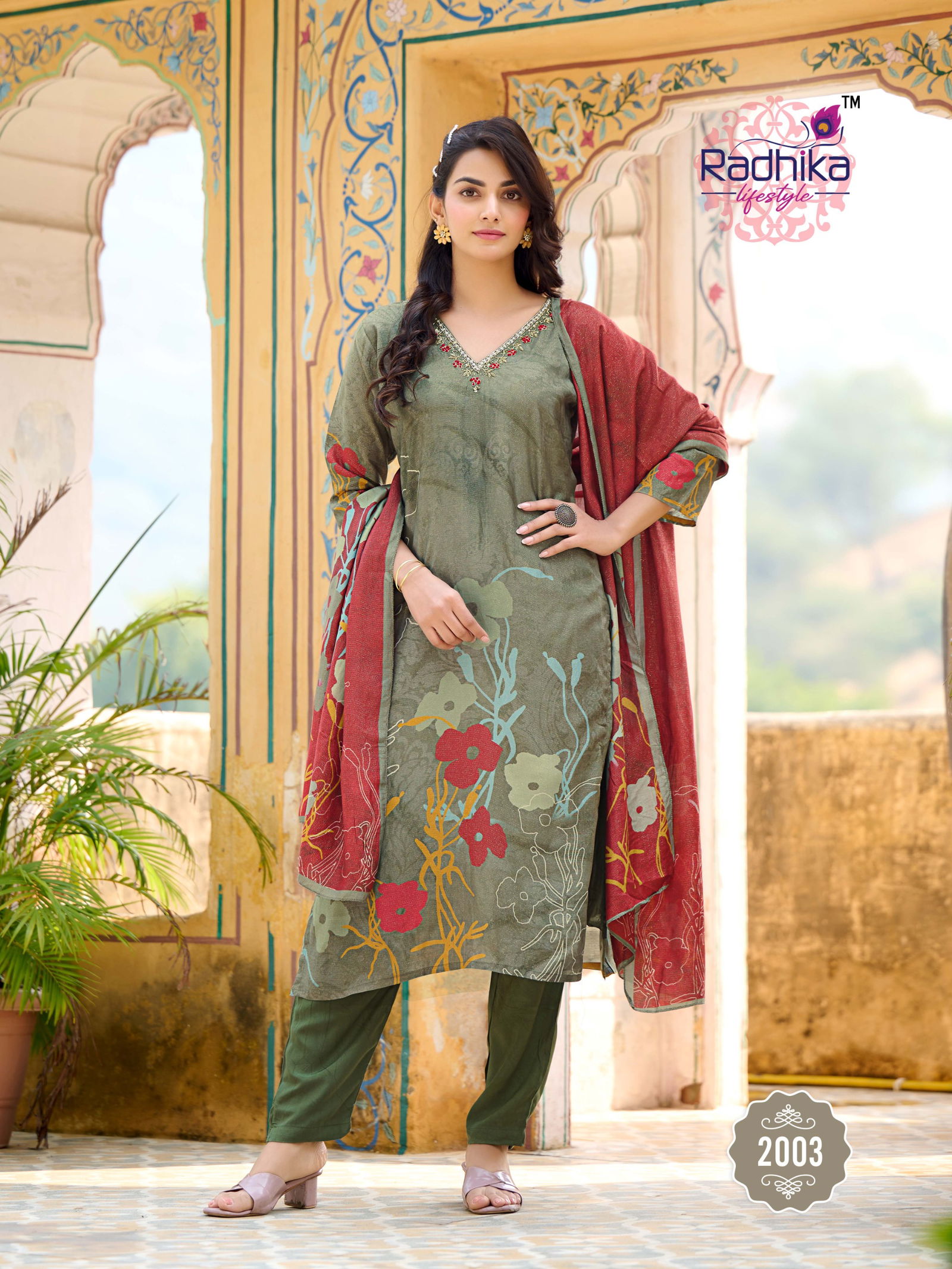 Festive Diaries Vol 2 By Radhika Shimmer Designer Kurti With Bottom Dupatta Suppliers In India