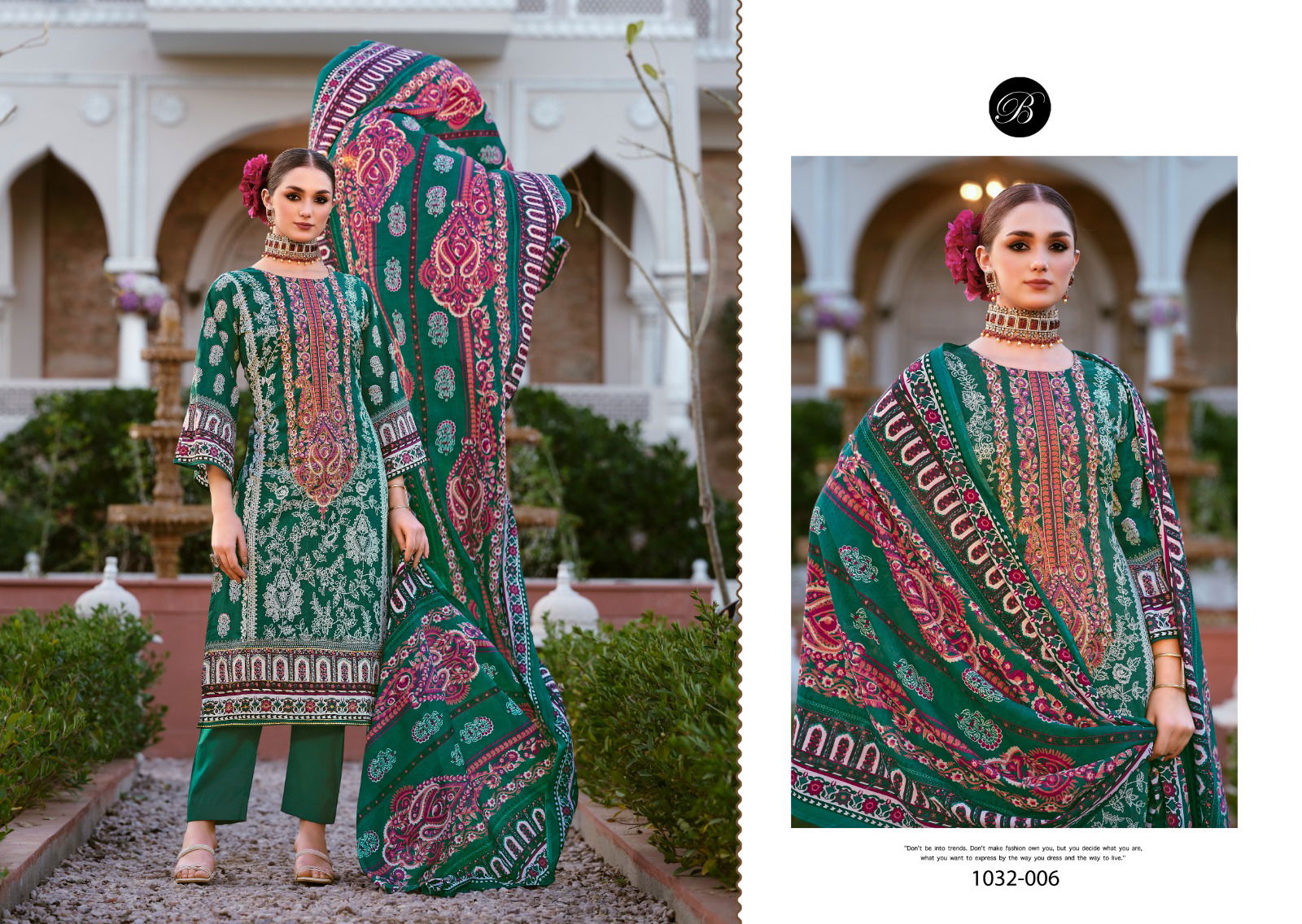 Charizma By Belliza Cotton Printed Dress Material Exporters In India