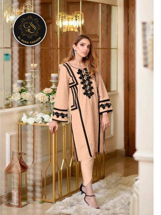 Al Huda Fashion 1117 Latest Designer Fancy Ethnic Wear  jam satin With Self Print Readymade Collection
