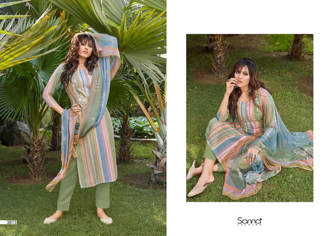 Sanna Khaani Printed With Fancy Work Casual Wear Salwar Kameez Collection
