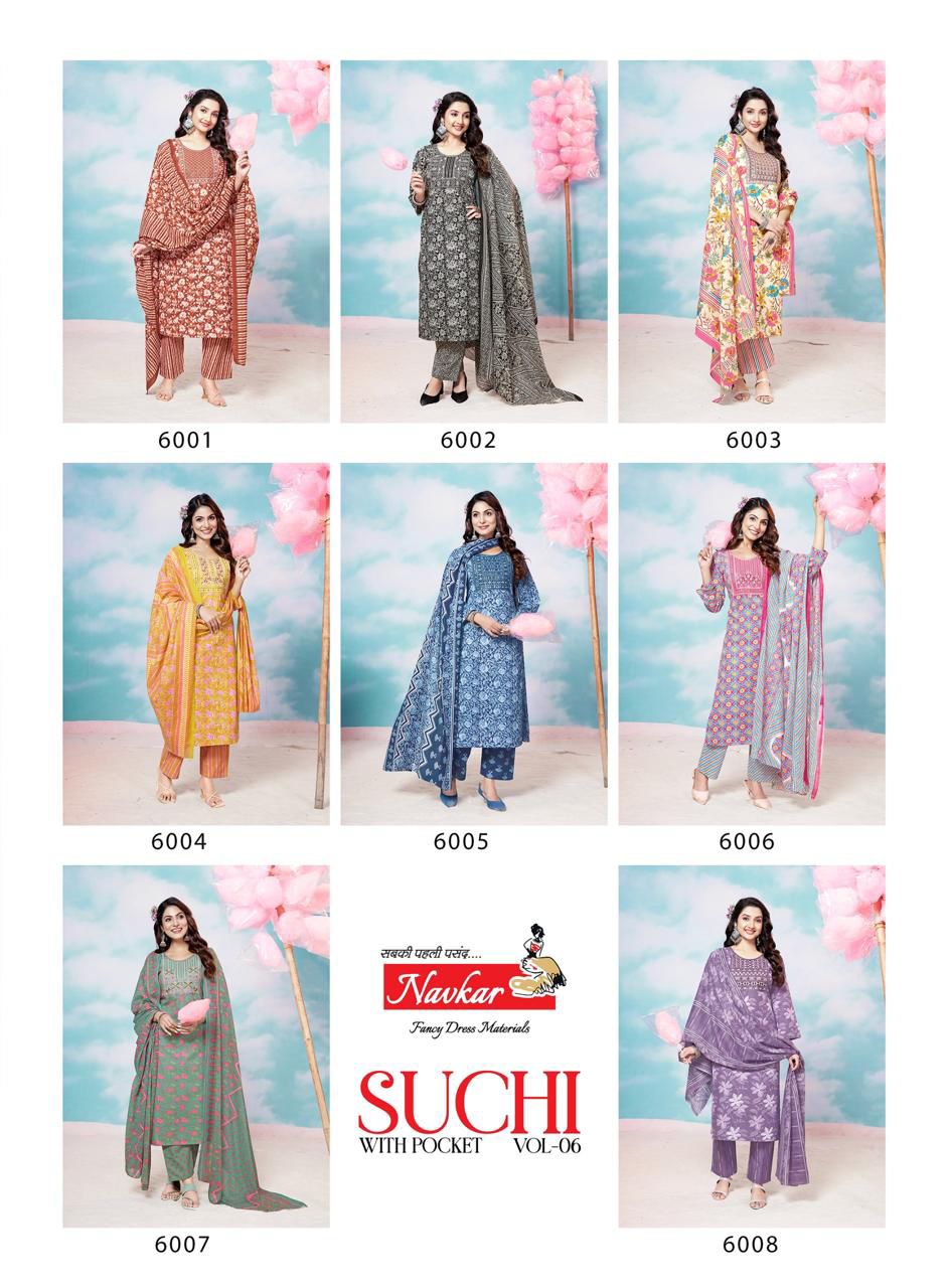 Suchi Vol 6 By Navkar Cambric Cotton Kurti With Bottom Dupatta Orders In India