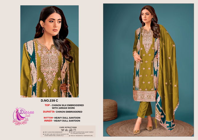 Dinsaa 239 A To C Embroidery Pakistani Suits Suppliers In India
