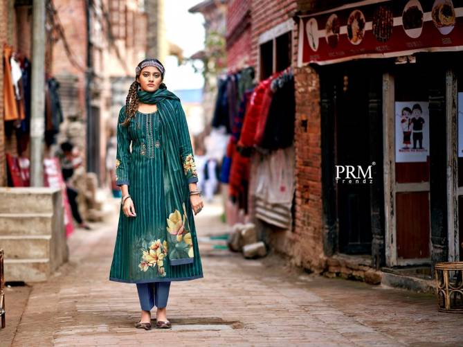 Prm Jeenat Jam Cotton With Embroidery Casual Wear Designer Dress Material Collection