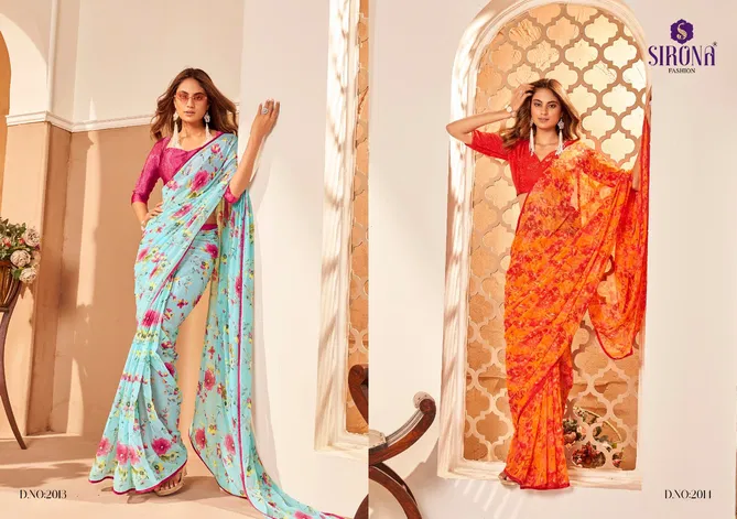 Suvali By Sirona Georgette Designer Sarees Wholesale Shop In India