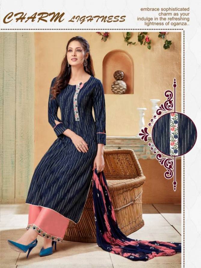 Karissa Paalav Latest Collection Ready Made Designer Casual Wear Plazzo Suit 