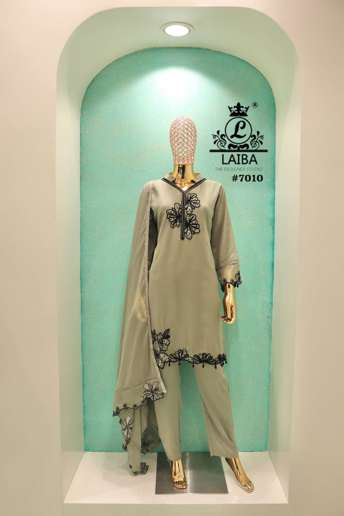 Laiba Am 7010 Georgette Ready Made Pakistani Suits Wholesale Market