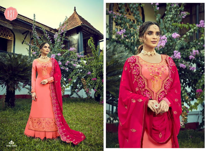 Rsf Ozas Designer Heavy Exclusive Wedding Wear Georgette Heavy Salwar Suits Collection
