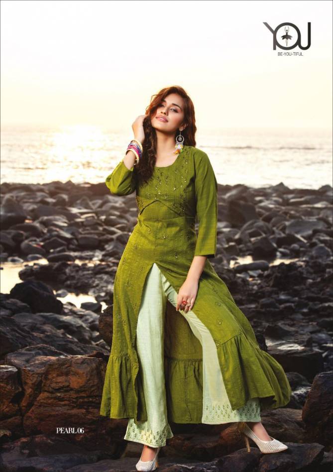 You Pearl Latest Fancy Ethnic Wear Rayon Kurtis With Bottom Collection