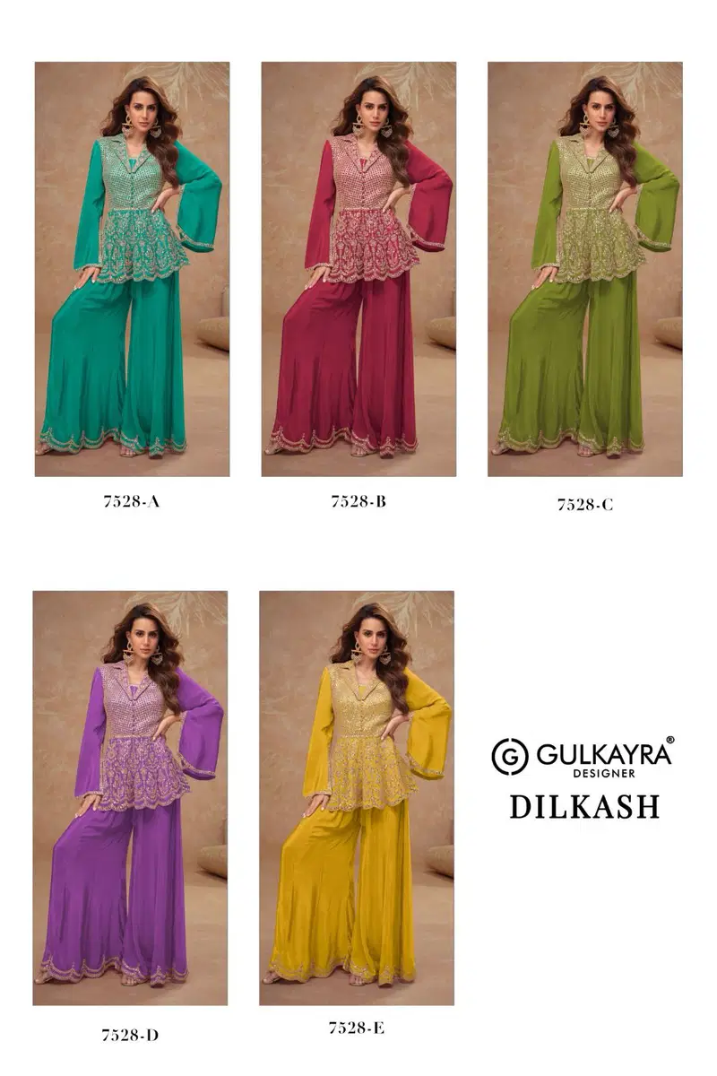 Dilkash By Gulkayra Chinon Designer Readymade Suits Orders In India