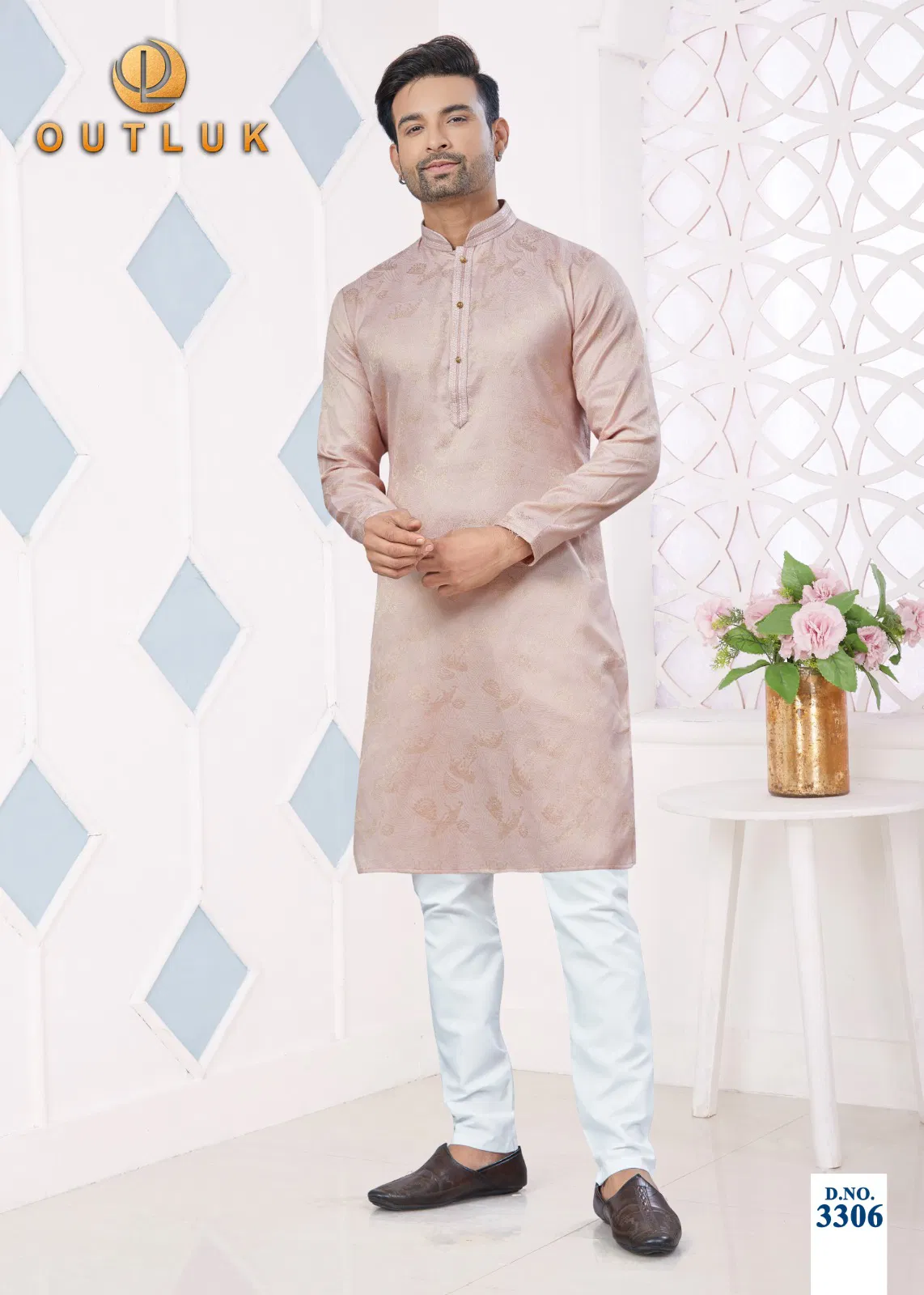 Outluk Wedding Collection Vol 33 Jaquard Mens Wholesale Kurta Pajama Manufacturers