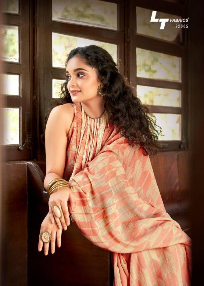 Lt Moksha Latest Fancy Designer Festive Wear Heavy Stylish Linen Braso Silk Saree Collection
