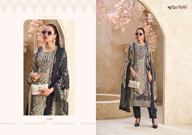 Mannat Vol 12 By Shree Shalika Printed Lawn Cotton Dress Material Wholesalers In Delhi