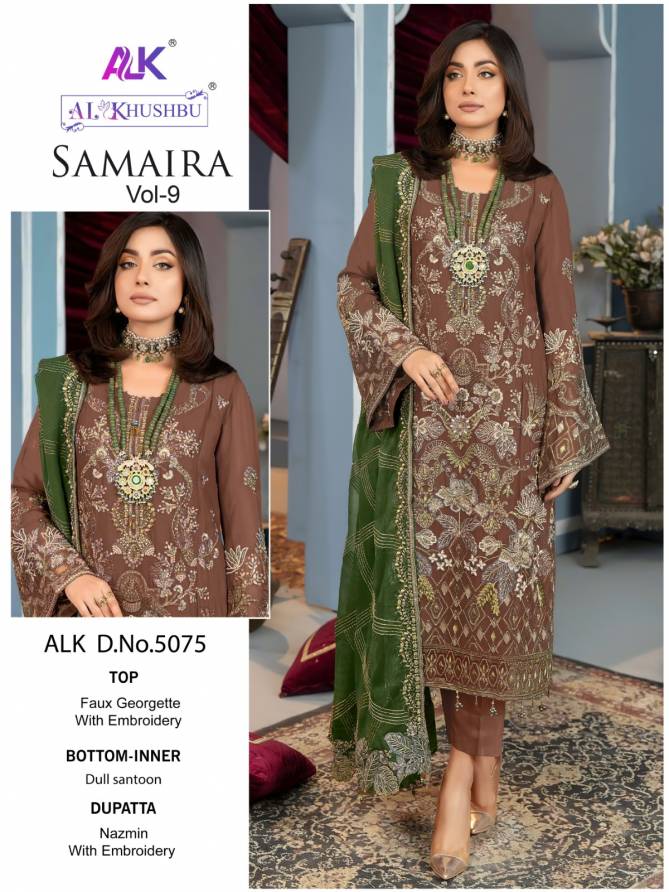 Samaira Vol 9 By Al Khushbu Georgette Pakistani Suits Wholesale Shop In Surat
