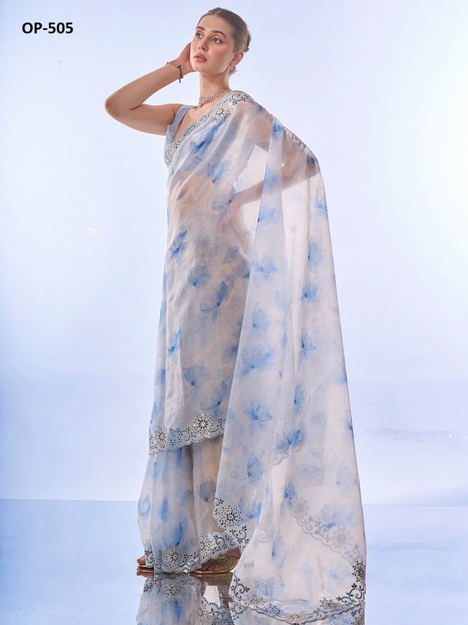 Laxminam OP 505 Organza Designer Party Wear Sarees Orders In India