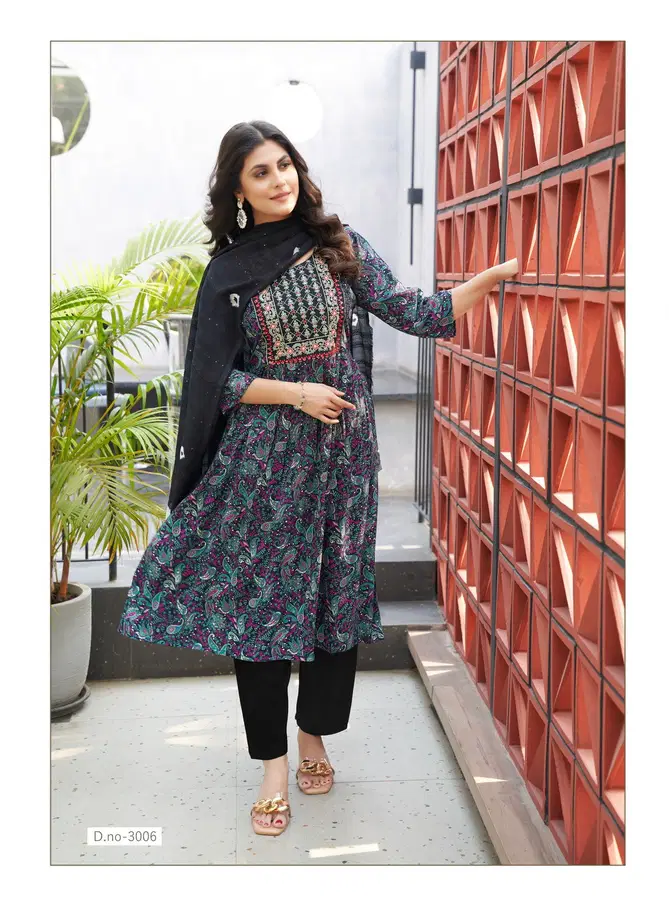 Morni Vol 3 By Kushals Naira Cut Kurti With Bottom Dupatta Orders In India