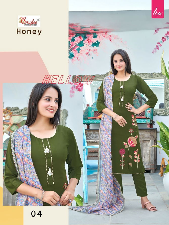 Honey By Rung smylee Designer Kurti With Bottom Dupatta Wholesale Clothing Suppliers In India