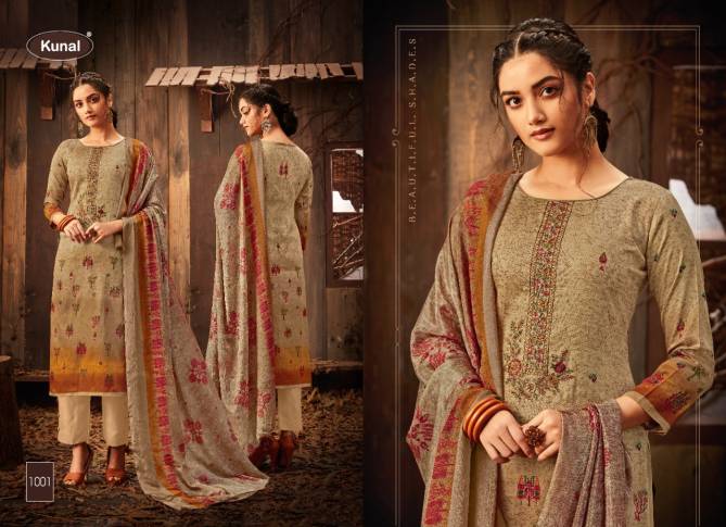 KUNAL FASHION PARIS Latest Fancy Designer Casual Wear Jaam Cotton Beautiful Embroidery Work Dress Material Collection 