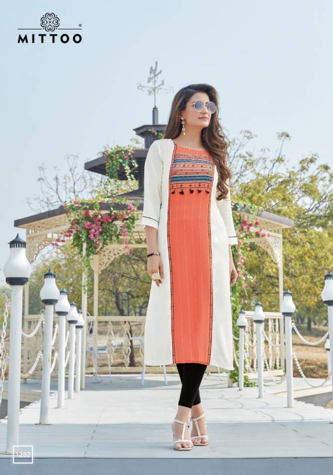 Mittoo Palak 26 Latest Fancy Designer Casual Wear Rayon Printed  Long Kurti Collection
