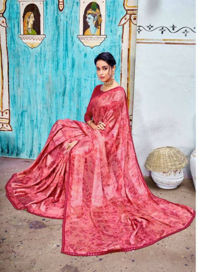 Saroj Nazarana Fancy Casual Wear Printed Silk Designer Saree Collection
