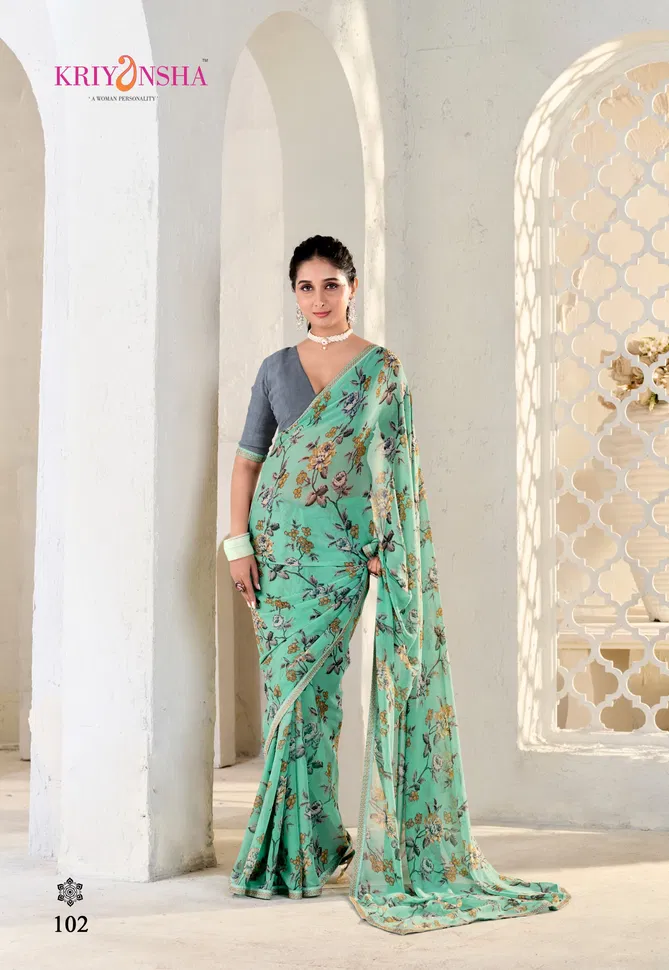 Florance By Kriyansha Georgette Daily Wear Sarees Wholesale Online