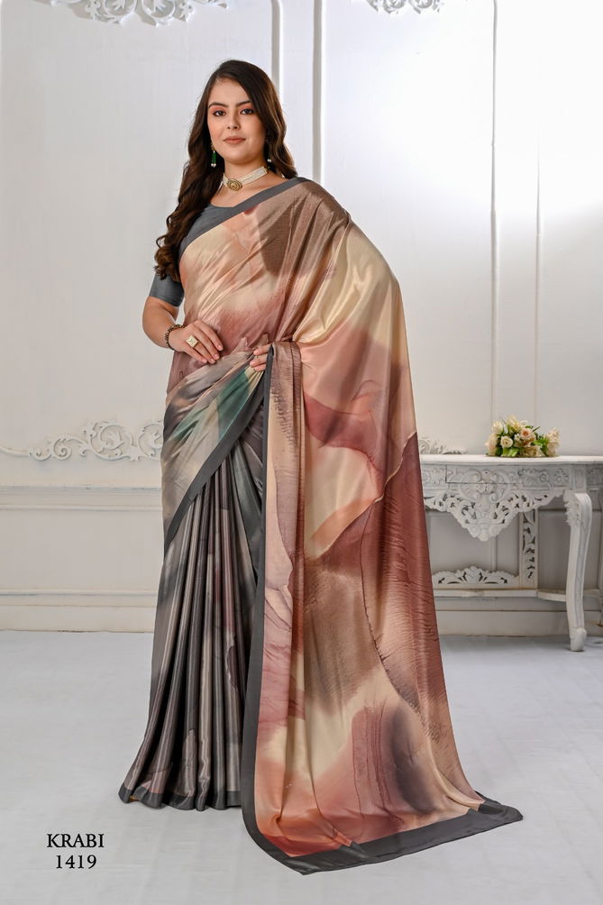 Krabi By Jivora 1404 To 1421 Crepe Digital Printed Casual Wear Surat Saree Wholesale Market