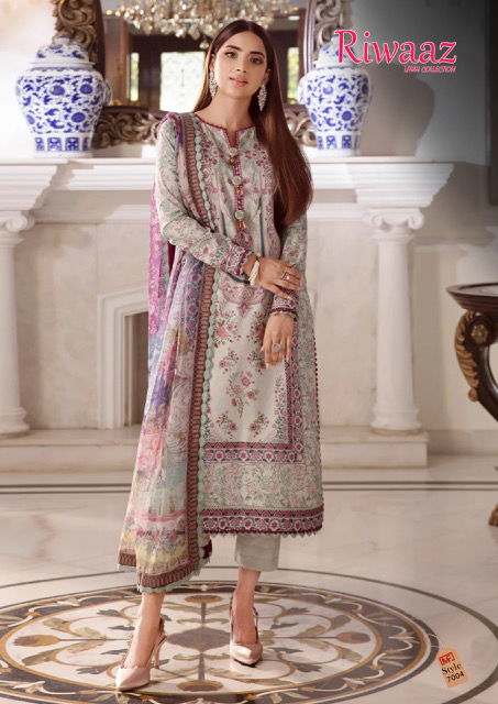 Madhav Riwaaz Vol 7 Lawn Cotton Karachi Dress Material Catalog
