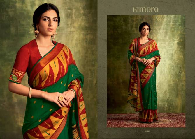 Kimora Meera 2 Fancy Ethnic Wear Soft Brasso Silk Designer Saree Collection